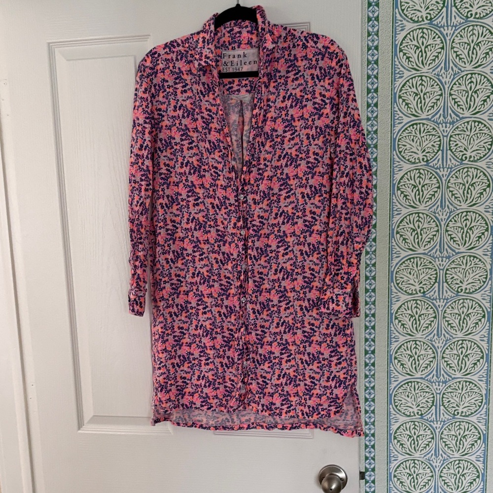 Frank & Eileen hunter style: Pink and Blue Long Sleeve dress